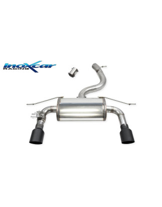 Terminale silenziato con uscita diam. 100 RACING BLACK CERAMIC DX+SX e Valvola montaggio motorino el