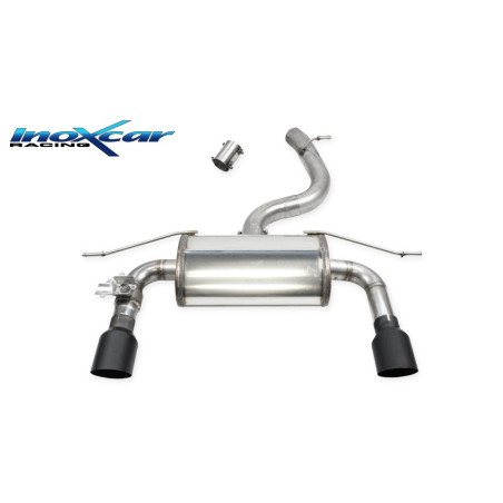 Terminale silenziato con uscita diam. 100 RACING BLACK CERAMIC DX+SX e Valvola montaggio motorino el