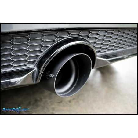 Terminale silenziato con uscita diam. 100 RACING BLACK CERAMIC DX+SX e Valvola montaggio motorino el