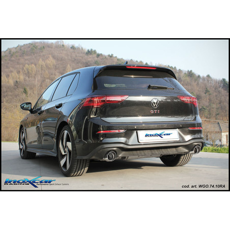 Posteriore silenziato con uscita diam. 100 X-RACE DX+SX VOLKSWAGEN GOLF 8 2.0 GTI – 2020 245CV (Co
