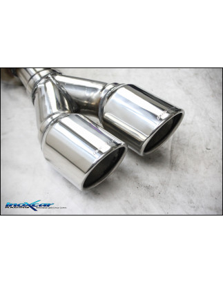 Posteriore silenziato con uscita 2 x diam. 80 X-RACEMontaggio esclusivo su paraurti originale Volksw