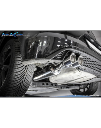 Posteriore silenziato con uscita 2 x diam. 80 X-RACEMontaggio esclusivo su paraurti originale Volksw