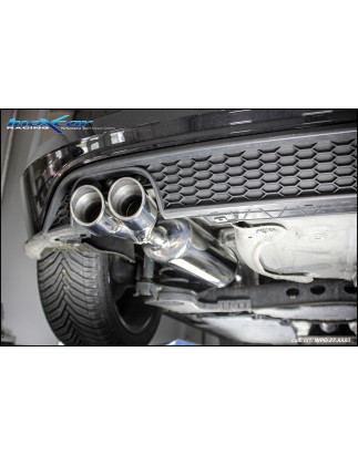 Posteriore silenziato con uscita 2 x diam. 80 X-RACEMontaggio esclusivo su paraurti originale Volksw
