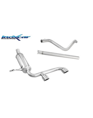 Tubo centrale diretto e Posteriore con uscita 2 x diam. 76 RACING – 63 2004 225CV Renault MEGANE I
