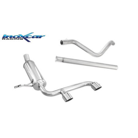 Tubo centrale diretto e Posteriore con uscita 2 x diam. 76 RACING – 63 2004 225CV Renault MEGANE I