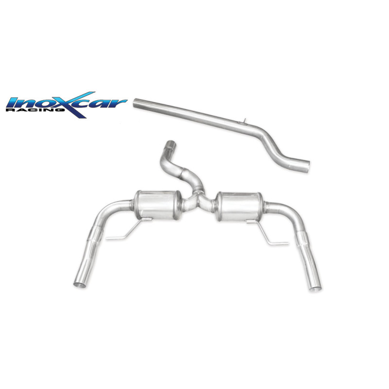Tubo centrale diretto e Posteriore con uscita diam. 54 RACING DX+SX – 63 2010 200CV Renault CLIO 3
