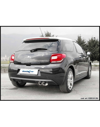 Posteriore con uscita singola diam. 100 X-RACE BLACK MATT CITROEN DS3 1.6 16V TURBO – 2010 155CV (