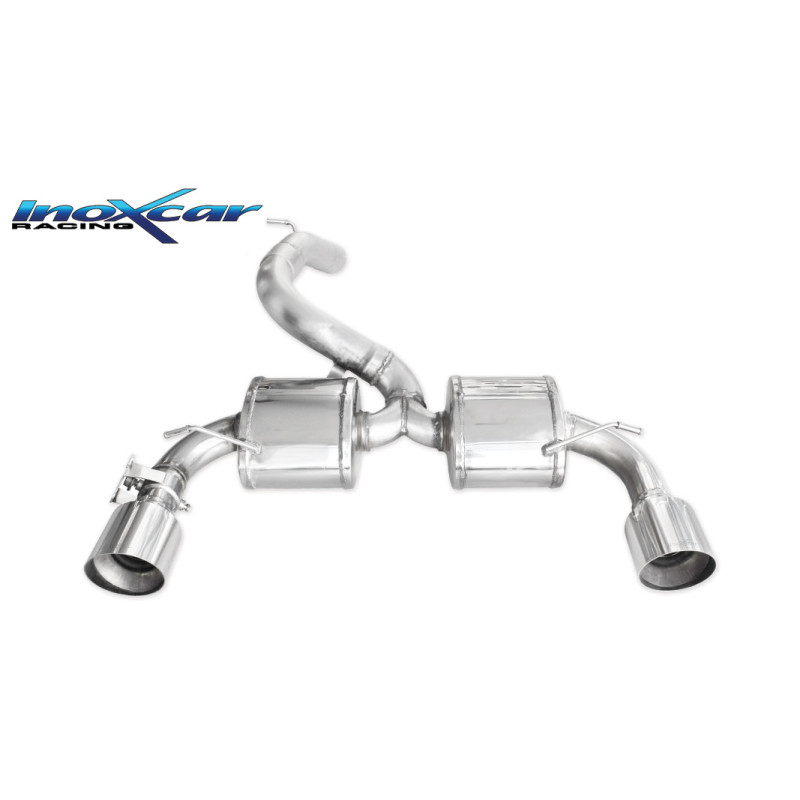 Terminale con uscita diam. 114 RACING dx+sx – 2016 350CV Ford FOCUS MK3 (Cod. I-VALV.FOCUS.02)