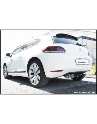Posteriore con uscita 2 x diam. 80 X-RACE VOLKSWAGEN SCIROCCO 1.4 TSI – 2008 160CV (Cod. I-WSCI.02