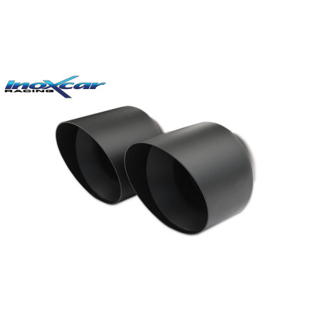 Posteriore con uscita centrale 2 x diam. 114 BLACK – 2017 320CV Honda CIVIC (Cod. I-HOCI.04.114CBL