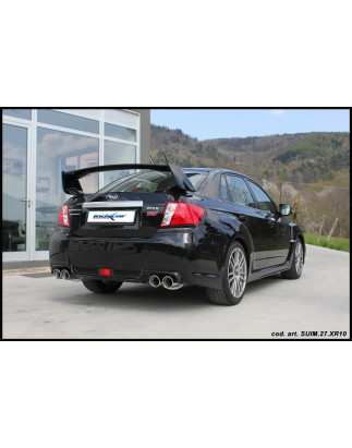 Posteriore con uscita 2 x diam. 100 RACING BLACK CERAMIC DX SX SUBARU IMPREZA 4WD 2.5T WRX STI 10MY 
