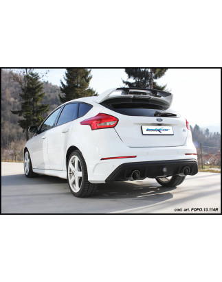 Terminale con uscita diam. 114 RACING BLACK CERAMIC DX SX – 2016 350CV Ford FOCUS MK3 (Cod. I-VALV