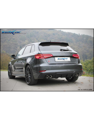Posteriore con uscita 2 x diam. 80 RACING DX SX e Valvolarie AUDI A3 – 2013 300CV S3 RS3 (type 8V)