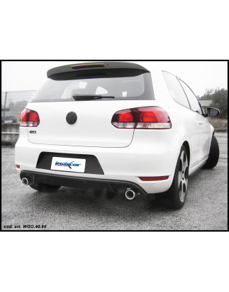 Posteriore con uscita singola diam.100 X-RACE DX SX VOLKSWAGEN GOLF 6 2.0 TSI GTI – 2009 210CV (Co