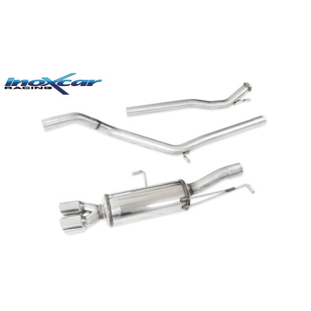 Tubo centrale diretto e Posteriore con uscita central 2 x diam. 76 RACING – 63 2010 200CV Peugeot 