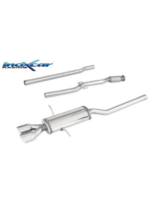 Tubo centrale diretto e Posteriore con uscita central 2 x diam. 76 RACING – 55 MINI COOPER S 1.6 2