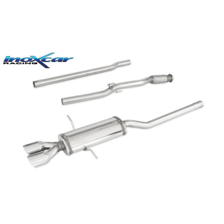 Tubo centrale diretto e Posteriore con uscita central 2 x diam. 76 RACING – 55 MINI COOPER S 1.6 2