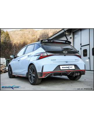 Terminale silenziato con uscita 2 x diam. 90 X-RACE e Valvola motorino oem – 2021 204CV Hyundai i2