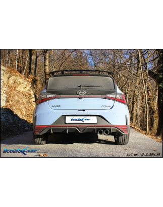 Terminale silenziato con uscita 2 x diam. 90 X-RACE e Valvola motorino oem – 2021 204CV Hyundai i2