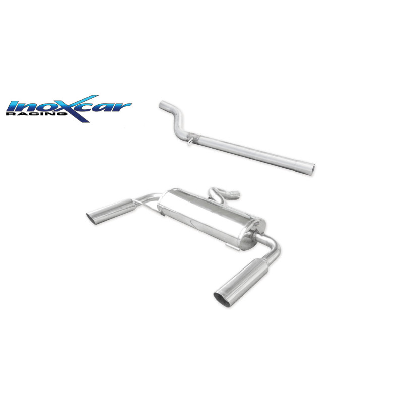 Tubo centrale diretto e Posteriore con uscita diam. 76 RACING DX SX – 63 2006-2009 197CV Renault C