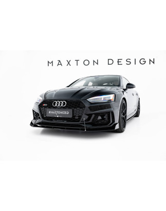 SPLITTER ANTERIORE RACING V.2 Audi RS5  Coupe / Sportback F5 (Cod. M-AU-RS5-2-CNC-FD2A)