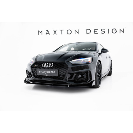 SPLITTER ANTERIORE RACING V.2 Audi RS5  Coupe / Sportback F5 (Cod. M-AU-RS5-2-CNC-FD2A)