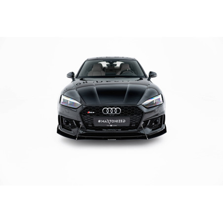 SPLITTER ANTERIORE RACING V.2 Audi RS5  Coupe / Sportback F5 (Cod. M-AU-RS5-2-CNC-FD2A)