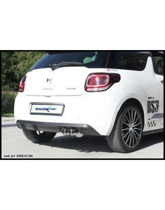 Posteriore con uscita 2 x diam. 80 X-RACE BLACK MATT CITROEN DS3 1.6 16V TURBO – 2010 155CV (Cod. 