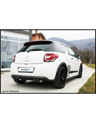 Posteriore con uscita 2 x diam. 80 X-RACE BLACK MATT CITROEN DS3 1.6 TURBO THP RACING – 2011 207CV