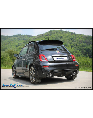 Posteriore con uscita diam. 100 X-RACE DX SX ABARTH 595 1.4 TURBO T-JET – 2012 160CV (Cod. I-FICQ.