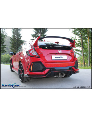 Posteriore con uscita centrale 3 x diam. 114 RACING – 2017 320CV Honda CIVIC (Cod. I-HOCI.04.3.114