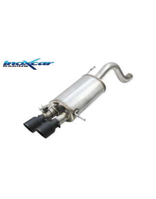 Terminale silenziato con uscita 2 x diam. 90 RACING BLACK CERAMIC e Valvola montaggio motorino elett