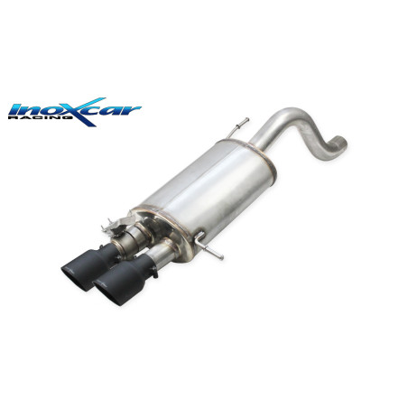 Terminale silenziato con uscita 2 x diam. 90 RACING BLACK CERAMIC e Valvola montaggio motorino elett