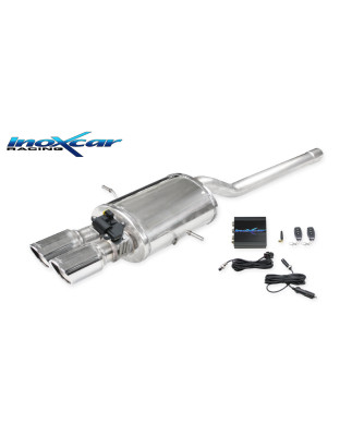 Posteriore silenziato con uscita centrale 2 x diam. 80 X-RACE e Valvola – 2007 175CV Mini COOPER (