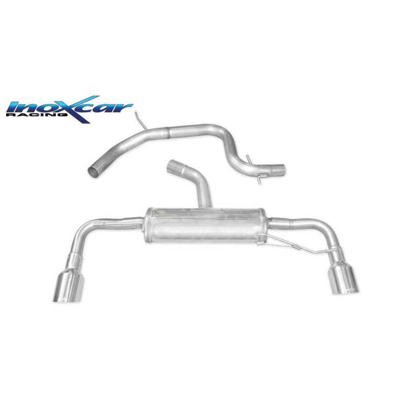Tubo centrale diretto e Posteriore con uscita diam. 100 RACING DX SX – 70 VOLKSWAGEN GOLF 6 2.0 TS