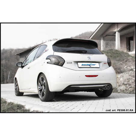 Posteriore con uscita 2 x diam. 80 RACING BLACK CERAMIC PEUGEOT 208 GTI 1.6 16V TURBO – 2013 200CV