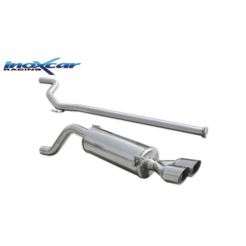 Tubo centrale diretto e Terminale con uscita 2 x diam. 76 RACING – 60 1.4 T-JET 2007 155CV Abarth 