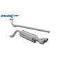 Tubo centrale diretto e Terminale con uscita 2 x diam. 76 RACING – 60 1.4 T-JET 2007 155CV Abarth 