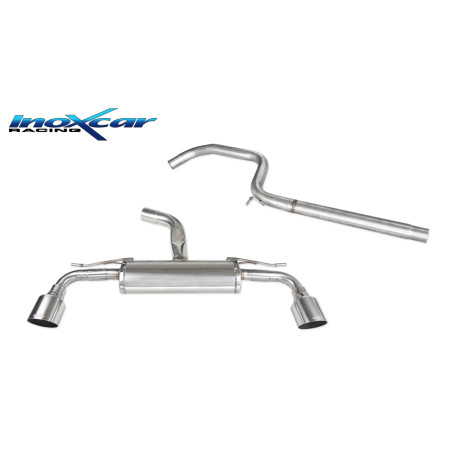 Tubo centrale diretto e Terminale con uscita diam. 114 RACING DX SXTubazione maggiorata 76mm VOLKSWA