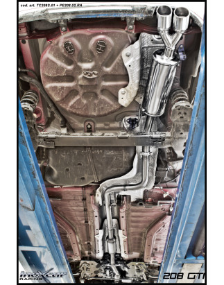 Tubo centrale diretto e Posteriore con uscita 2 x diam. 80 RACING – 63 PEUGEOT 208 GTI 30TH 1.6 16