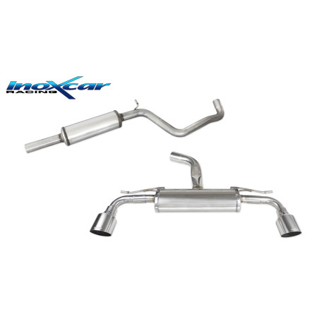 Tubo centrale silenziato e Terminale con uscita diam. 114 RACING DX SXTubazione maggiorata 76mm VOLK