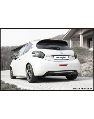 Tubo centrale diretto e Posteriore con uscita diam. 100 RACING – 63 PEUGEOT 208 GTI 1.6 16V TURBO 