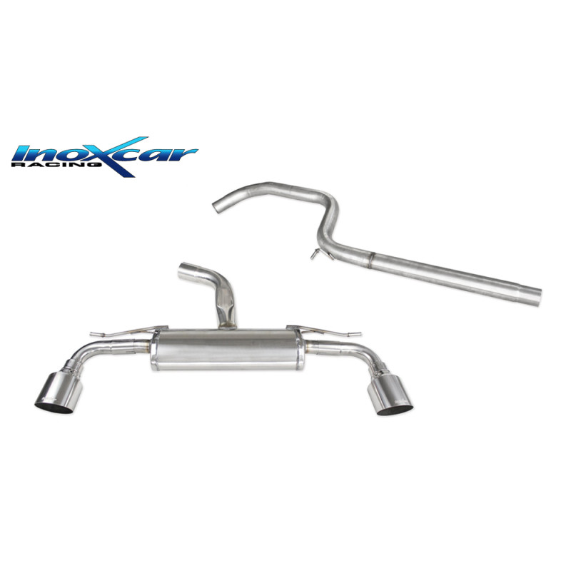 Tubo centrale diretto e Terminale con uscita diam. 100 RACING DX SXTubazione maggiorata 76mm VOLKSWA