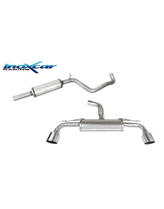 Tubo centrale silenziato+ Terminale con uscita diam. 100 RACING DX SXTubazione maggiorata 76mm VOLKS
