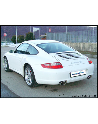 Posteriore con uscita ovale 150x105 OBLIQUO DX SX PORSCHE 911 SERIE 997 3.8 4S CARRERA – 2005 355C
