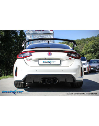 Tubo centrale diretto e Terminale silenziato con uscite centrali 3 x diam. 114 RACING BLACK CERAMIC 
