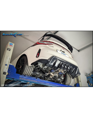 Tubo centrale diretto e Terminale silenziato con uscite centrali 3 x diam. 114 RACING BLACK CERAMIC 