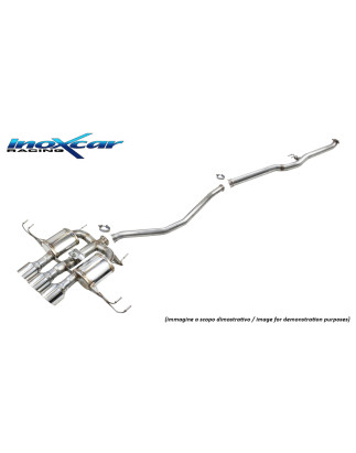 Tubo centrale diretto e Terminale silenziato con uscite centrali 3 x diam. 114 RACING Vavola montagg