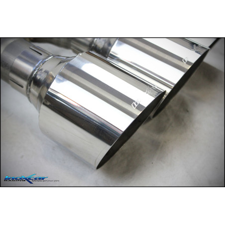 Tubo centrale diretto e Terminale silenziato con uscite centrali 3 x diam. 114 RACING Vavola montagg