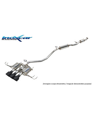 Tubo centrale silenziato e Terminale con uscite centrali 3 x diam 114 RACING BLACK CERAMIC Vavol –